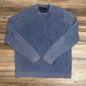 Abercrombie & Fitch Men’s XXL Crewneck Lightweight Sweater Blue Mineral Wash